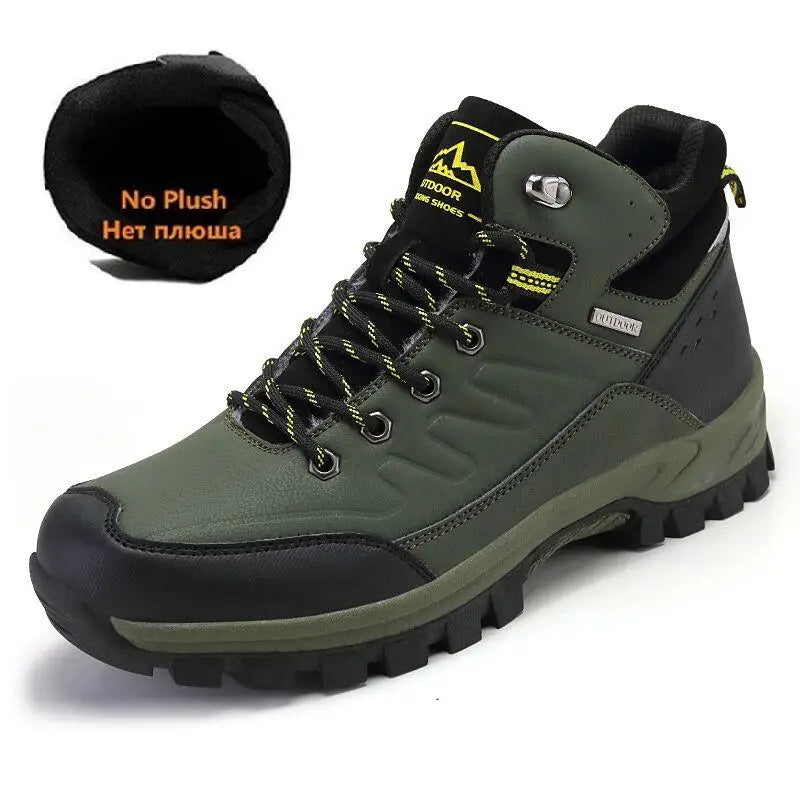 Brand Winter Snow Boots Warm Plush Men's Boots Outdoor Non-slip Hiking Boots Waterproof Men's Ankle Boots Walking Boots Size 47