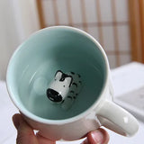 New Creative 3D Animal Ceramic Mug Mug Coffee Cup Cute Cartoon Christmas Mug Mug