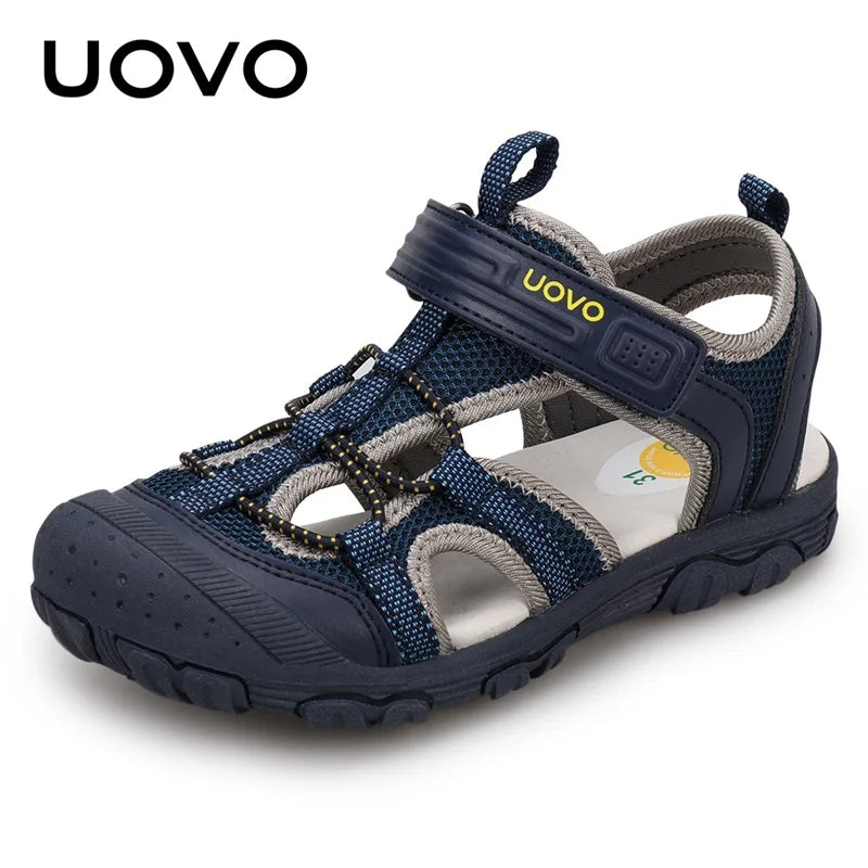 New Arrival Children Fashion Footwear Soft Durable Rubber Sole UOVO Kids Shoes Comfortable Boys Sandals With #22-34