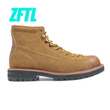 ZFTL Men's Boots Man Ankle Boots Casual Lace up Boots Male Handmade Sewing tooling boots Cow Leather Desert boots Men's 2025