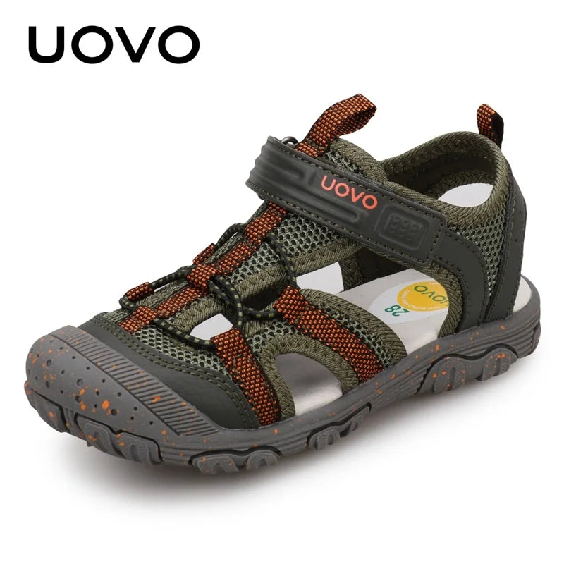 New Arrival Children Fashion Footwear Soft Durable Rubber Sole UOVO Kids Shoes Comfortable Boys Sandals With #22-34