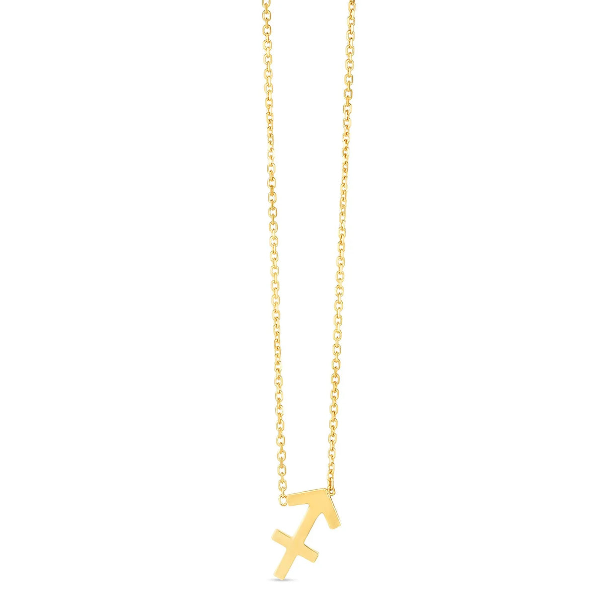 UD2 14K Yellow White Rose Gold Sagittarius Necklace with Freshwater Pearl Zircon Moissanite Diamond Rhodium Plated