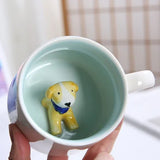 New Creative 3D Animal Ceramic Mug Mug Coffee Cup Cute Cartoon Christmas Mug Mug
