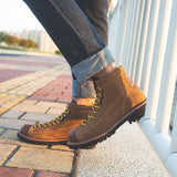 ZFTL Men's Boots Man Ankle Boots Casual Lace up Boots Male Handmade Sewing tooling boots Cow Leather Desert boots Men's 2025