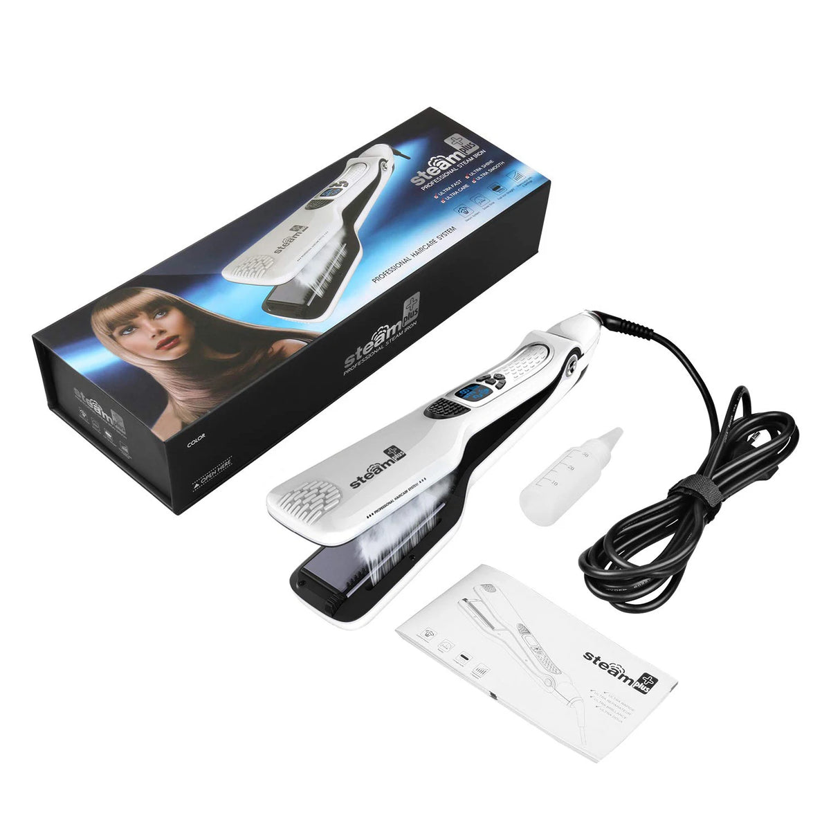 Hair Curlers For Women Hair Straightener Steam Titanium Ceramic Flat Iron Professional Electric Comb Hair Curling Iron Styler