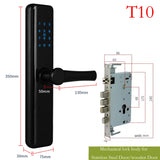 Smart Hotel Handle Lock Fingerprint Bluetooth Commercial Access Control Password RFID 13.56MHz TTLock Electronic digitalsecurity