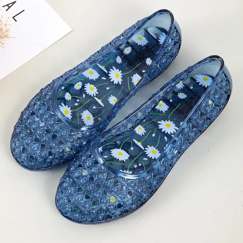 New sandals slippers crystal sandals female bird's nest Baotou breathable soft bottom home sandals  mother sandals V213