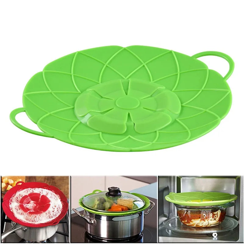 Silicone Flower Cover Spill Stop Lids Cooking Pot Cover 26cm