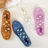 New sandals slippers crystal sandals female bird's nest Baotou breathable soft bottom home sandals  mother sandals V213