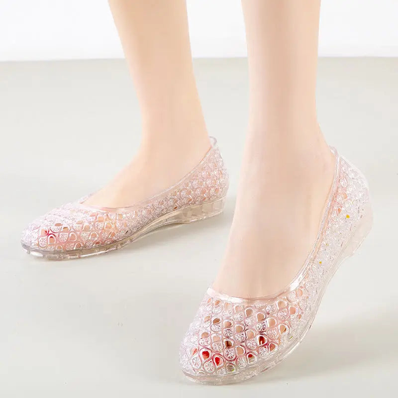 New sandals slippers crystal sandals female bird's nest Baotou breathable soft bottom home sandals  mother sandals V213