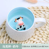 New Creative 3D Animal Ceramic Mug Mug Coffee Cup Cute Cartoon Christmas Mug Mug