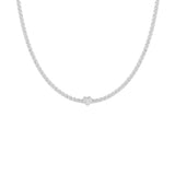 86 YORK Brand Classic Retro Simple Heart Zircon Necklace Collarbone Light Luxury Metal Chain Necklace for Women