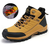 Brand Winter Snow Boots Warm Plush Men's Boots Outdoor Non-slip Hiking Boots Waterproof Men's Ankle Boots Walking Boots Size 47