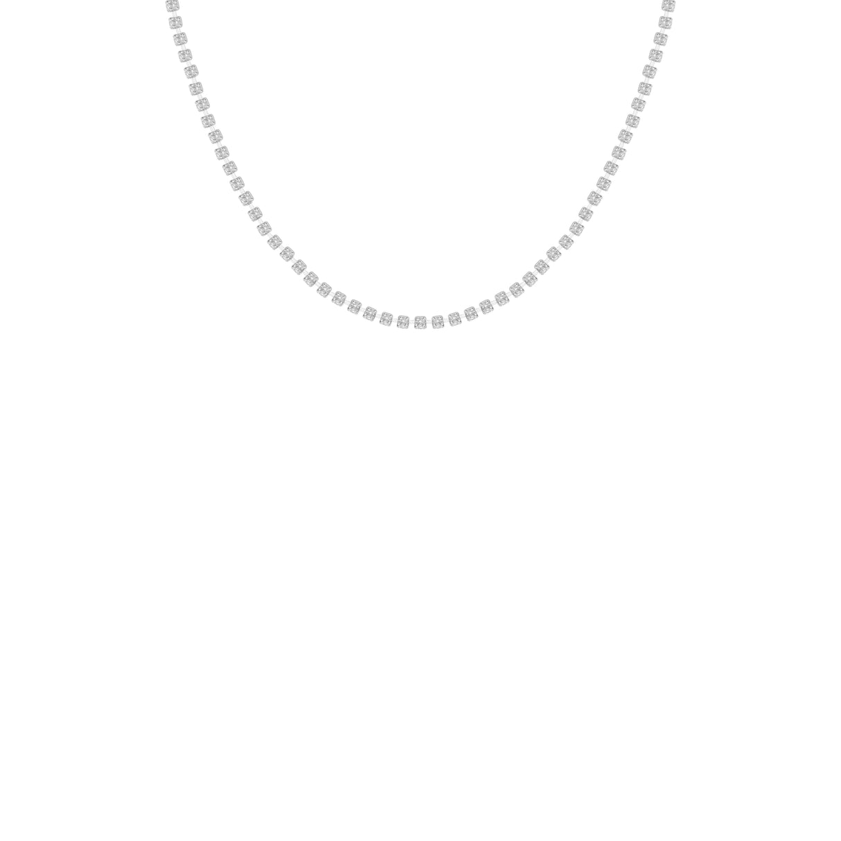 86 YORK Brand Classic Retro Simple Heart Zircon Necklace Collarbone Light Luxury Metal Chain Necklace for Women