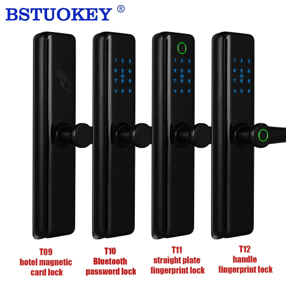 Smart Hotel Handle Lock Fingerprint Bluetooth Commercial Access Control Password RFID 13.56MHz TTLock Electronic digitalsecurity