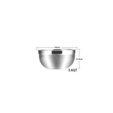 LMETJMA Stainless Steel Mixing Bowls Non Slip Nesting Whisking Bowls Set Kitchen Mixing Bowls For Salad Cooking Baking KC0257