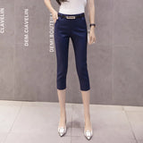 Pants For Women Trousers Summer High Elasticity Office Lady Pant Capri 2019 New Fashion Formal Trouser For Ladies Pencil Pants