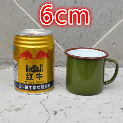 Army Green vintage Enamel Mug Forces Military Coffee Mug Tea old Chinese Mug Office Mug