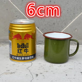 Army Green vintage Enamel Mug Forces Military Coffee Mug Tea old Chinese Mug Office Mug