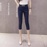 Pants For Women Trousers Summer High Elasticity Office Lady Pant Capri 2019 New Fashion Formal Trouser For Ladies Pencil Pants
