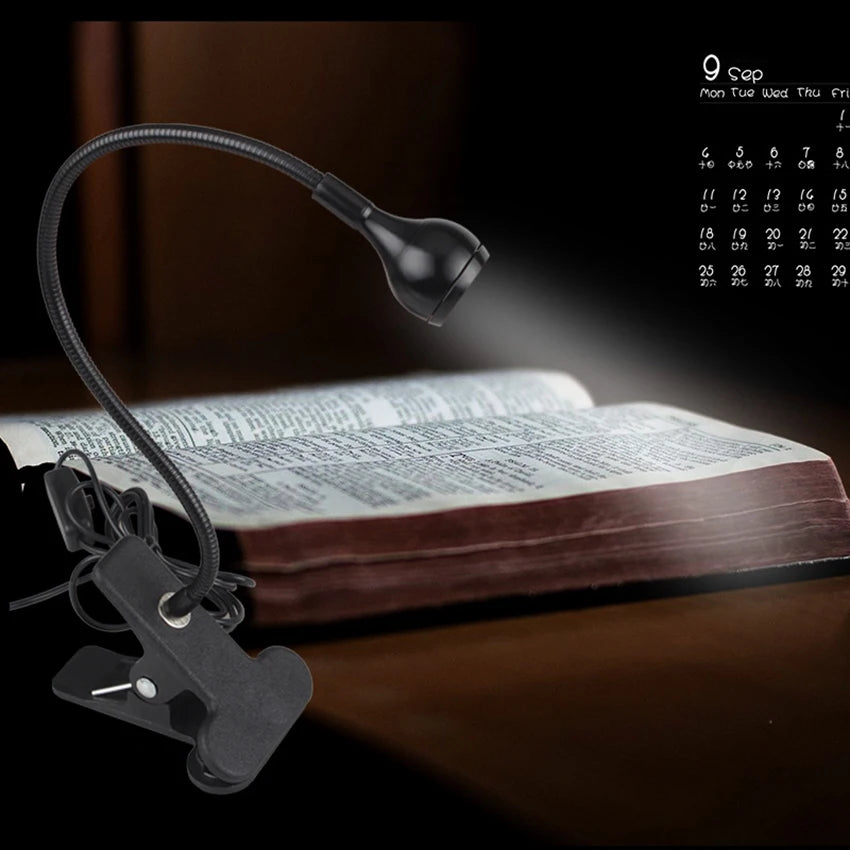 Reading Light LED Book Light Warm/White Brightness USB Clip on Desk Light Eye Care Lamp for Bed Headboard and Computers лампа