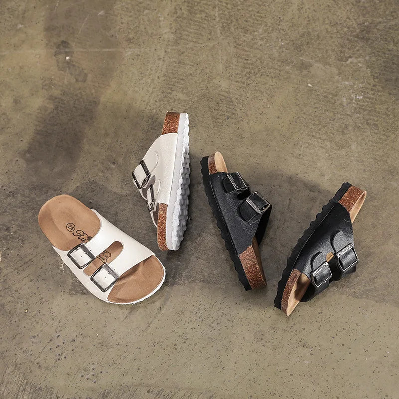 New Summer Fashion Children's Cork sandals Girls Slippers Children's Slippers Cork Boys Sandals Slippers