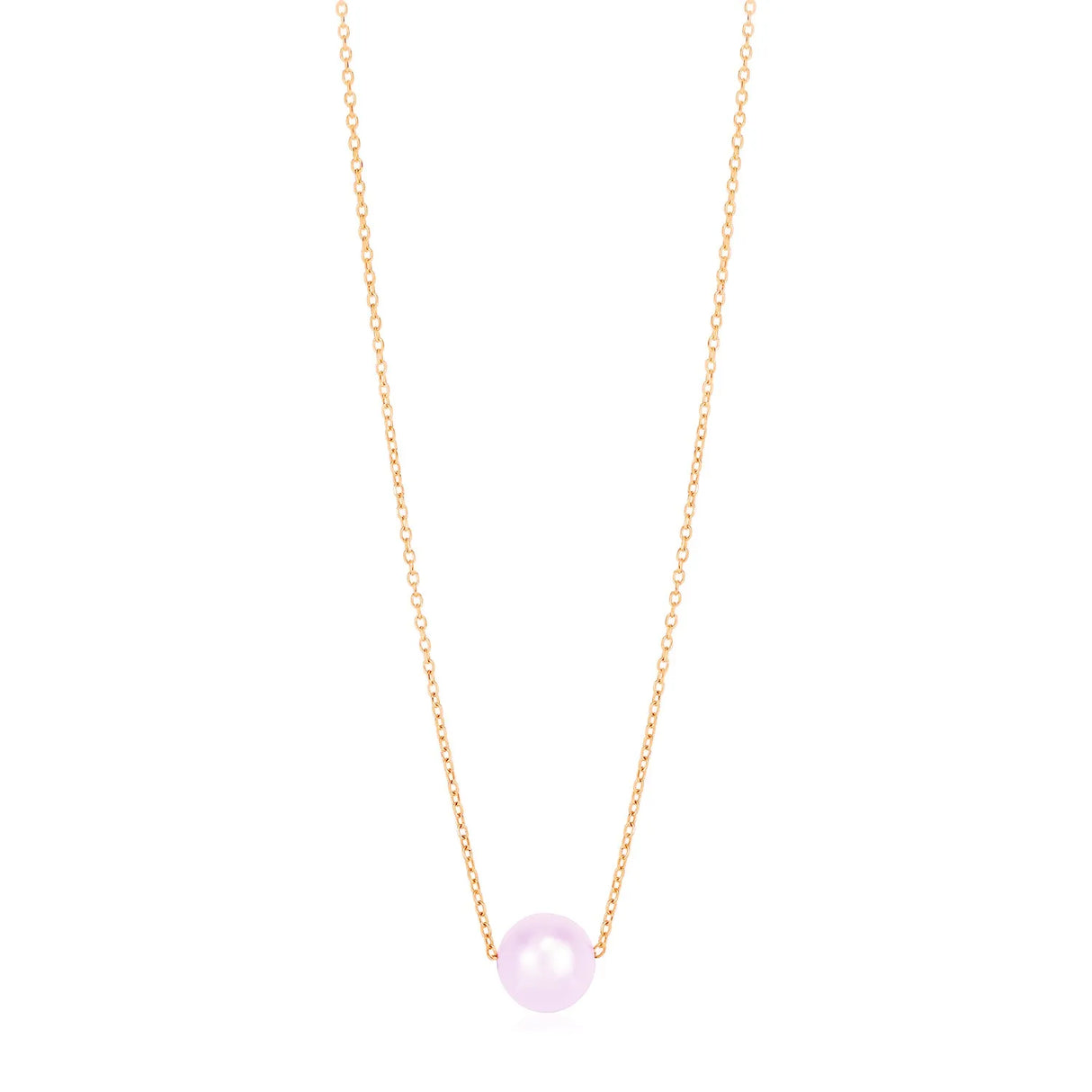 UD2 14k Rose Gold Pearl Solitaire Necklace Elegant and Luxurious Product Category