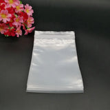 500pcs White Plastic Zip Lock Plastic Bags PE Ziplock Bags Clear Storage Bag Gift Packaging Bags Reclosable Ziplock Bag Pouches