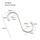 304 Stainless Steel S-Hook Balcony Portable Multifunctional Kitchen Bedroom Multifunctional Railing S Hanger Hook Wholesale