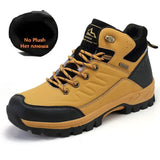 Brand Winter Snow Boots Warm Plush Men's Boots Outdoor Non-slip Hiking Boots Waterproof Men's Ankle Boots Walking Boots Size 47