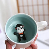 New Creative 3D Animal Ceramic Mug Mug Coffee Cup Cute Cartoon Christmas Mug Mug