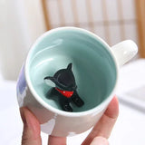 New Creative 3D Animal Ceramic Mug Mug Coffee Cup Cute Cartoon Christmas Mug Mug