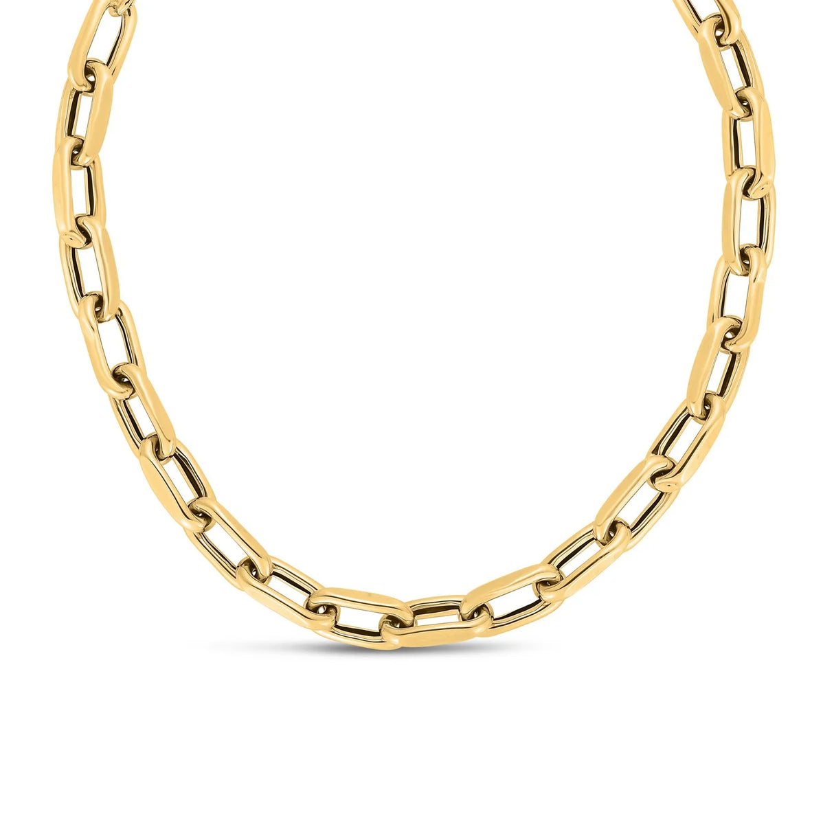 UD2 14k Yellow Gold French Cable Link Necklace 9mm Fashion Layered Jewelry