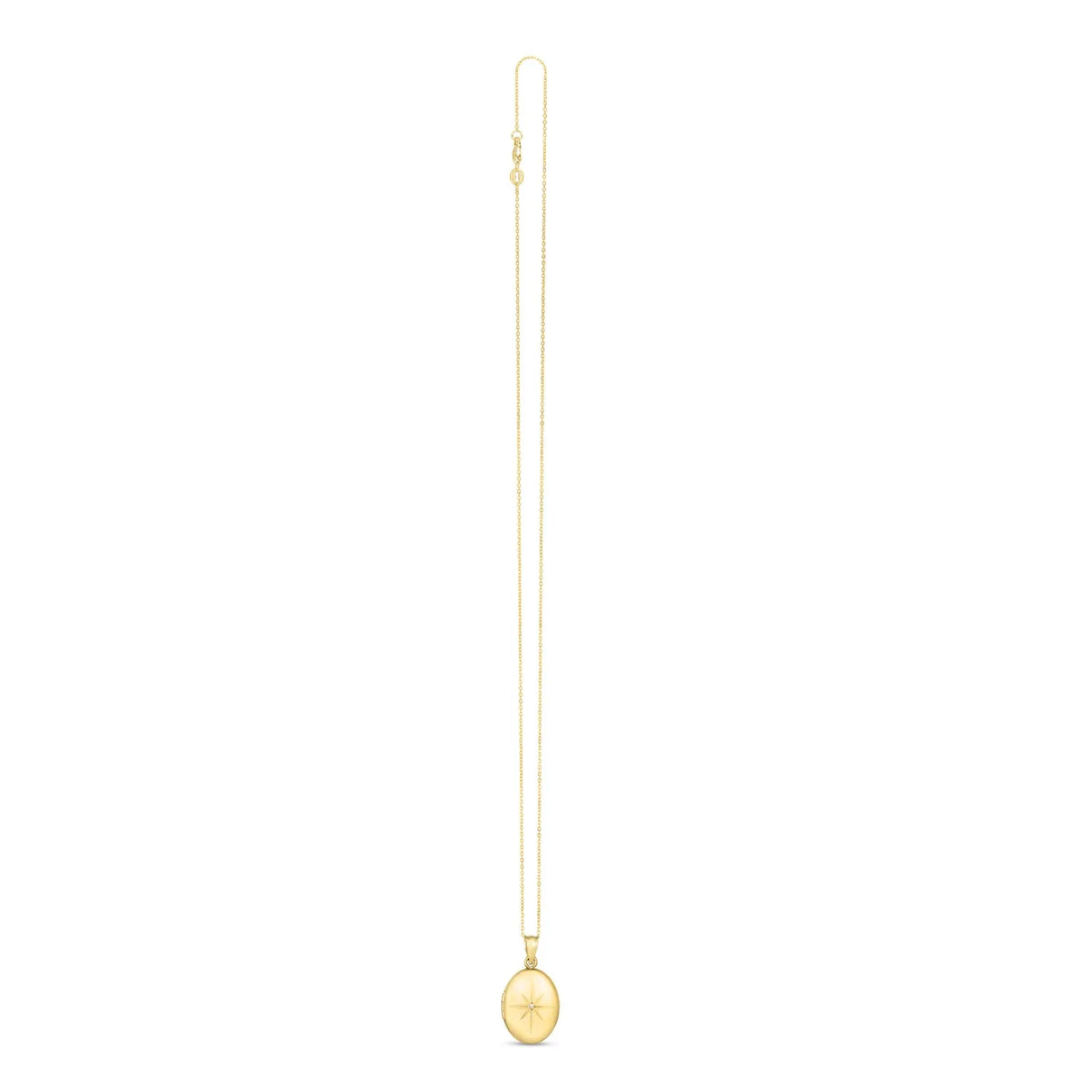 UD2 14k Yellow Gold Oval North Star Locket Necklace Diamond Necklaces Product Category