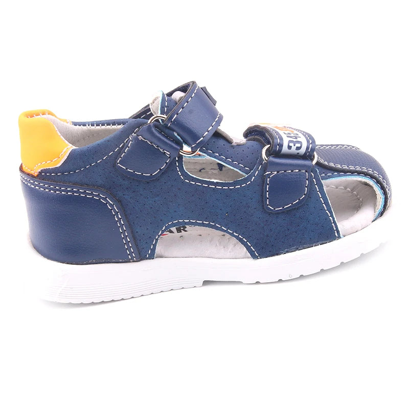2024 summer kids shoes brand closed toe toddler boys sandals orthopedic sport pu leather baby boys sandals shoes