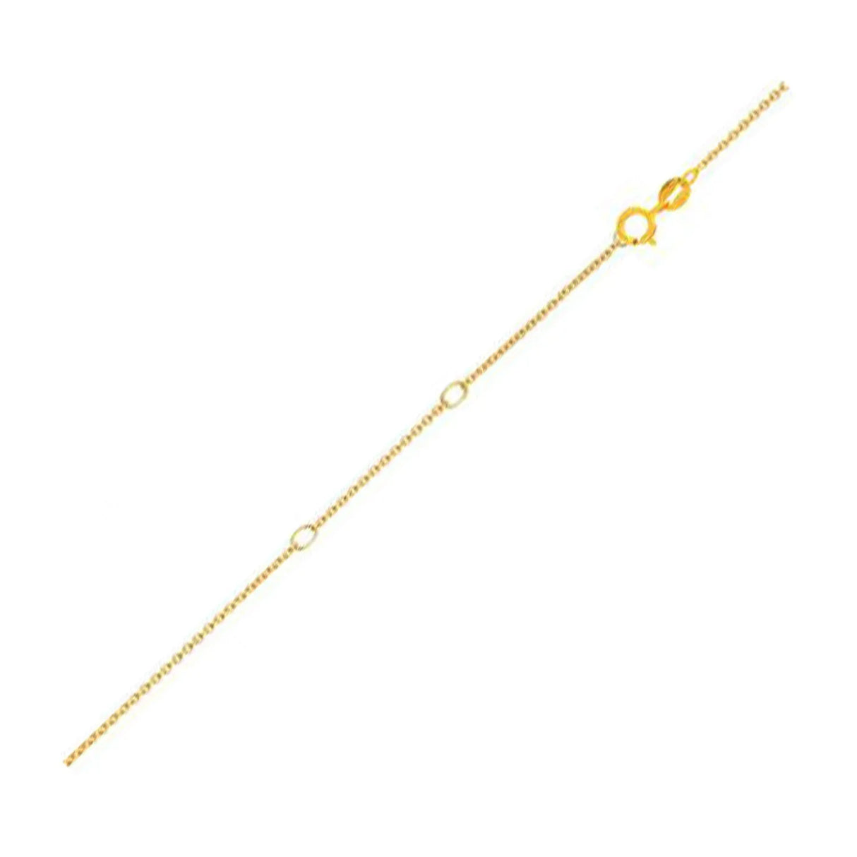 UD2 14k Yellow Gold Cable Chain Double Extendable Diamond Cut 0.68mm Fashionable Necklace