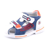 2024 summer kids shoes brand closed toe toddler boys sandals orthopedic sport pu leather baby boys sandals shoes
