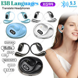 AI Intelligent Translator Earbuds 138 Languages Bluetooth-Compatible 5.3 Two-Way Voice Translator Waterproof Open Ear Headphones