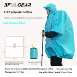 3F Ul GEAR Three In One Professional Mountaineering And Hiking Raincoat  About 200g Wear Upgrade Lightweight And Portable Brim