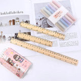 School Supplies Desk Accessories 15/20/30cm Teacher Stationery Student Straight Rulers Wooden Rulers Drawing Rulers Rulers