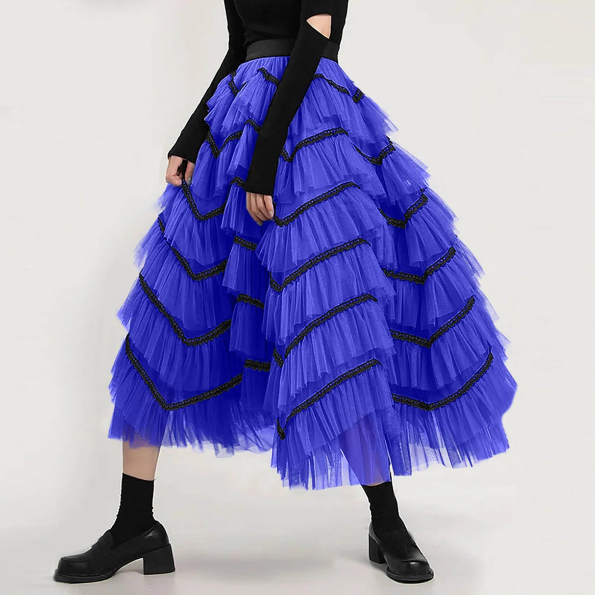 Skirts For Women Mid Length Skirt Dance Party A Line Skirts For Women Summer Plus Size High Waisted Lace Tulle Tiered Skirt