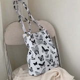 Leopard Print Casual Handbag Canvas Shoulder Bag Ladies Fashion Tote Bags