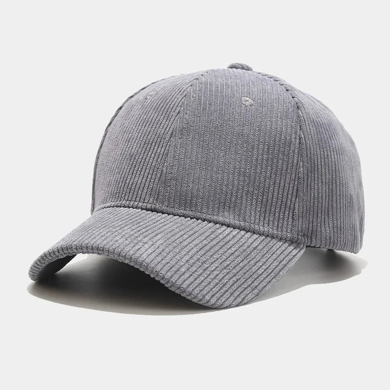 Autumn Corduroy Plain Baseball Cap for Men Women Daily Casual Outdoor Cricket Cap  Unisex Snapback   Casquette