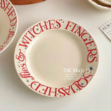 Ceremonial Tableware Plates, Household Ceramic Dining Plates, Instagram Tableware Breakfast High Aesthetic Cream Style Plates
