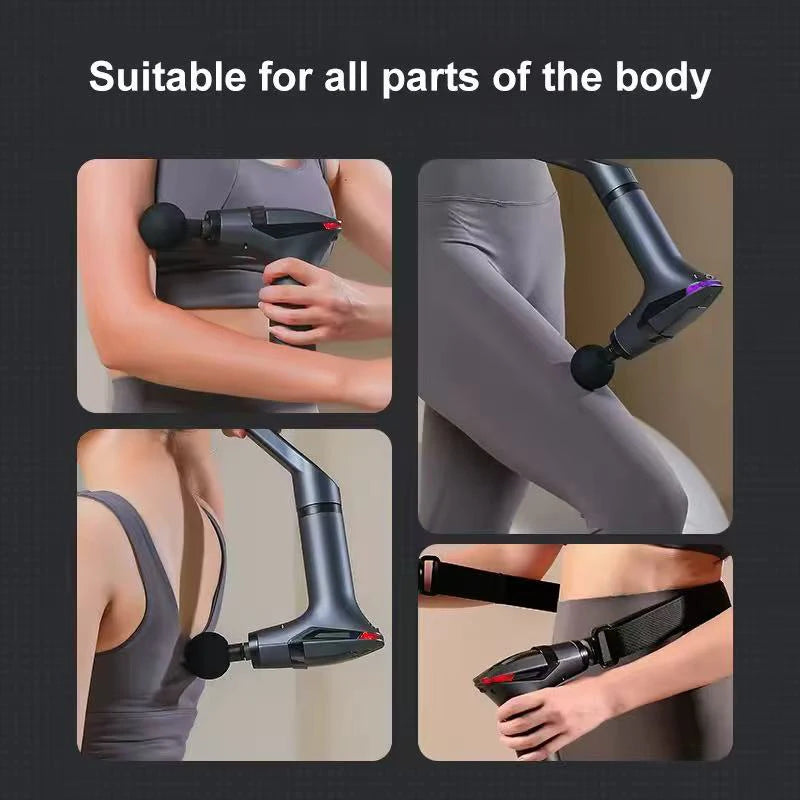 Hot Selling Multifunctional Muscle Relaxation Long-handle Massage Gun Remission Deep Tissue Percussion Body Electric Massage Gun