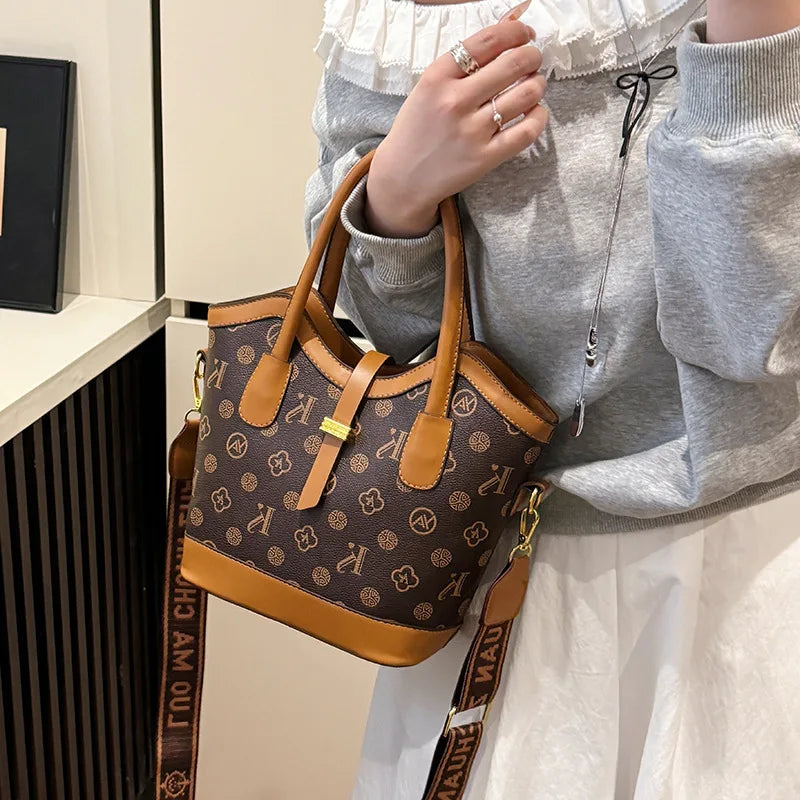2025 Large Tote Bag for Women - Stylish Printed Shoulder Bag with Wide Strap, Spacious Crossbody Purse for Daily Use
