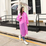 Waterproof Outdoor Rain Gear Unisex Long Transparent Reusable Raincoat Jacket for Men and Women Cycling Hiking