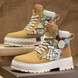 New Men's Winter Boots Outdoor Platform Boots 2023 Designer Men's Shoes Comfortable Desert Boots Street Style Motorcycle Boots
