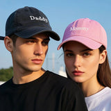 Daddy & Mommy Baseball Cap for Men & Women Unisex Soft Washed Cotton Embroidery Baseball Hats For Father's Mother's Day gifts