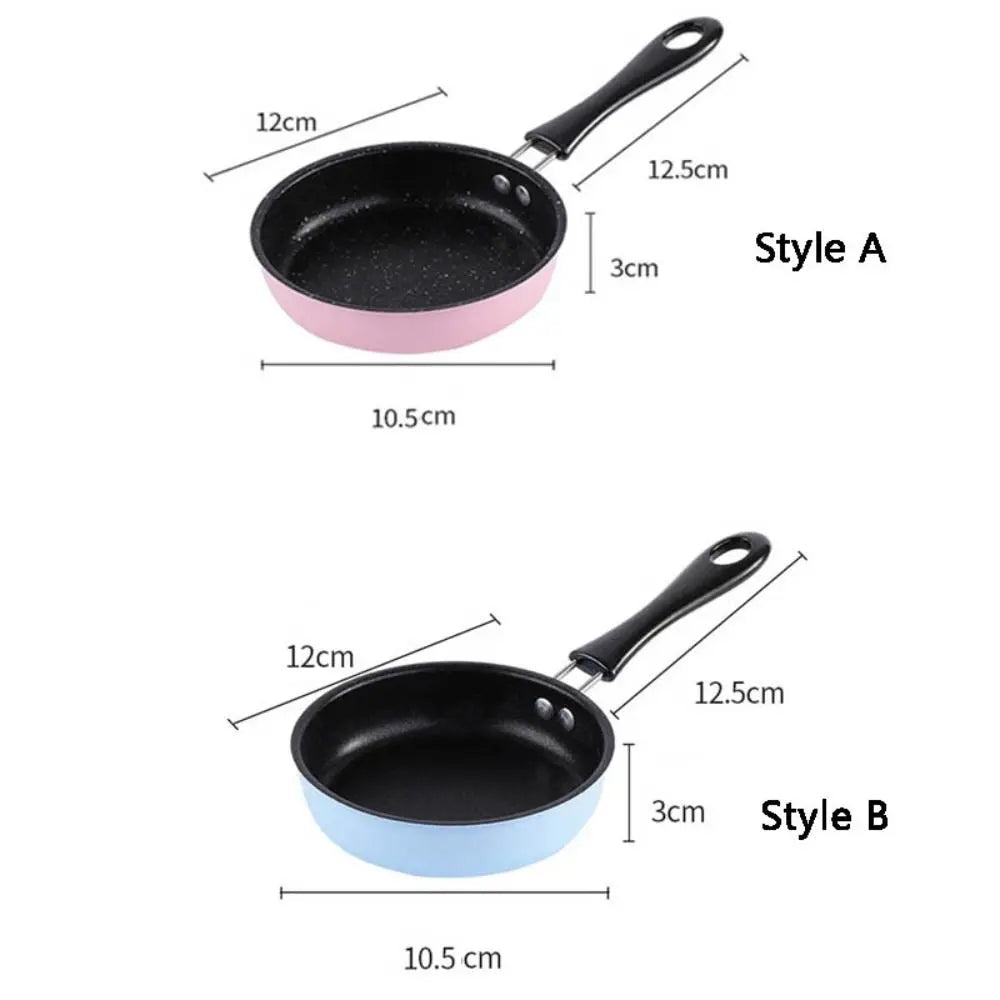 12cm Mini Non-stick Pan with Anti-stick Coating Long Handle Fry Egg Pan Lightweight Professional Omelette Pot Kids Toy